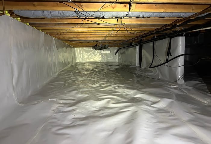 Crawlspace after encapsulation